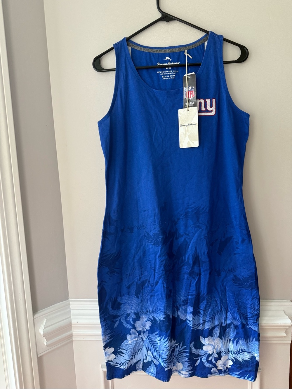 Tommy Bahama Royal Blue Floral Tank Midi Dress